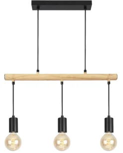 Lampa wisząca Izzy 3x60W E27 czarny