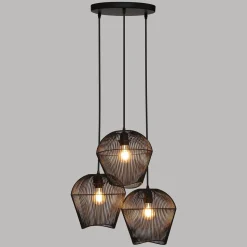 Lampa wisząca Jena 3 żarówki czarna