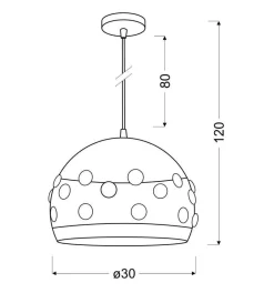 Lampa wisząca Jolina 30 1x40W E27 czarny