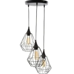 Lampa wisząca Kaore 3 czarna