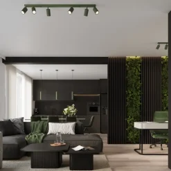 Lampa wisząca KARBON 1 zielony oliwkowy