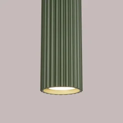 Lampa wisząca KARBON 1 zielony oliwkowy