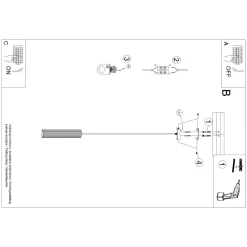 Lampa wisząca KARBON 1 zielony oliwkowy