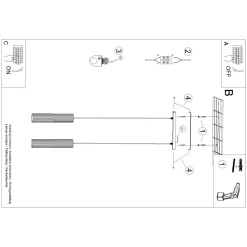 Lampa wisząca KARBON 2 zielona oliwka