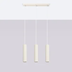 Lampa wisząca KARBON 3L beżowy