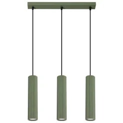 Lampa wisząca KARBON 3L zielona oliwka