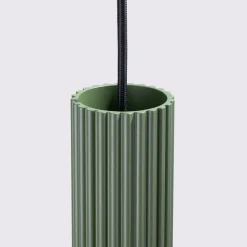 Lampa wisząca KARBON 3L zielona oliwka