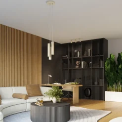 Lampa wisząca KARBON 3P beżowy