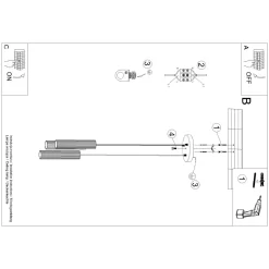 Lampa wisząca KARBON 3P zielona oliwka