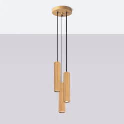 Lampa wisząca KARBON 3P złoty