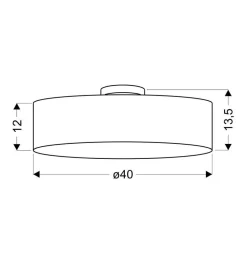 Lampa wisząca Kioto 40 3x40W E27 jasno  szary