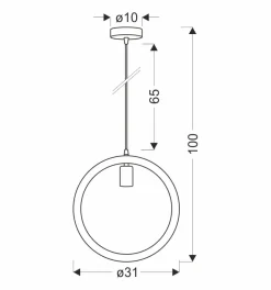Lampa wisząca Kolo czarny+beżowy 1x40W  E27