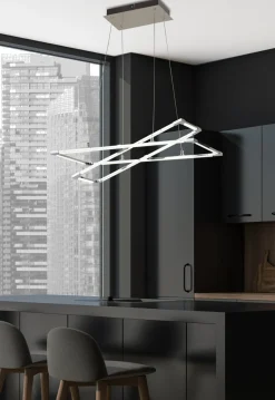 Lampa wisząca Kseros 60x30 35W LED  srebrno szary 4000K