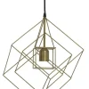 Lampa wisząca Kubinka 25x25x27 antyczny złoty