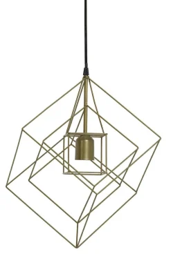 Lampa wisząca Kubinka 25x25x27 antyczny złoty