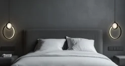 Lampa wisząca LACRIMA lampa wiszaca 20cm  czarny 15W LED 3000K maskownica biała