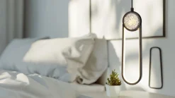 Lampa wisząca LACRIMA lampa wiszaca  czarny 10cm 15W LED 3000K maskownica biała