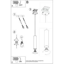 Lampa wisząca LAGOS 1 beżowa