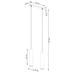 Lampa wisząca LAGOS 2 beżowa