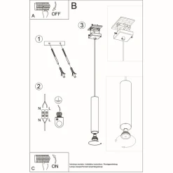 Lampa wisząca LAGOS 1 czarny