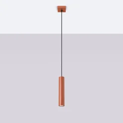 Lampa wisząca LAGOS 1 ochra czerwona