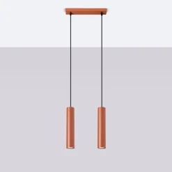 Lampa wisząca LAGOS 2 ochra czerwona