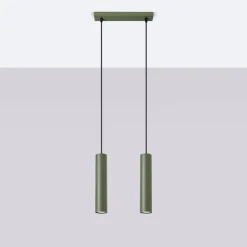 Lampa wisząca LAGOS 2 zielona oliwka