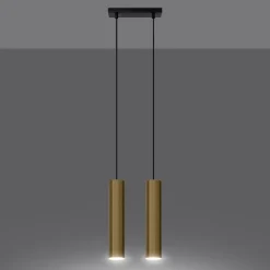 Lampa Wisząca LAGOS 2 złoty połysk