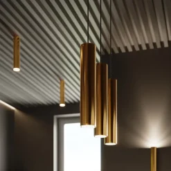 Lampa Wisząca LAGOS 2 złoty połysk