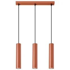 Lampa wisząca LAGOS 3L ochra czerwona