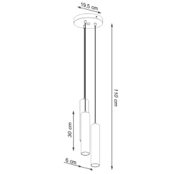 Lampa wisząca LAGOS 3P biały