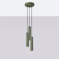 Lampa wisząca LAGOS 3P zielona oliwka