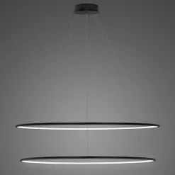 Lampa wisząca Ledowe Okręgi No.2 120 cm 4K czarna