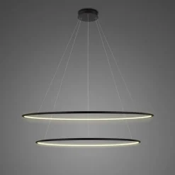 Lampa wisząca Ledowe Okręgi No.2 100cm 4K czarna