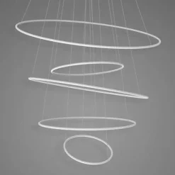 Lampa wisząca Ledowe Okręgi No.5 120cm 3K biała