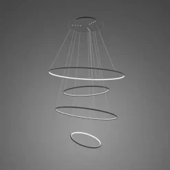 Lampa wisząca Ledowe Okręgi No.4 100cm 3K czarna