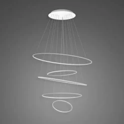 Lampa wisząca Ledowe Okręgi No.5 120cm 4K ściemnialna biała