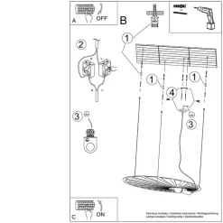 Lampa wisząca LEHDET biała