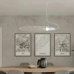 Lampa wisząca LEHDET biała