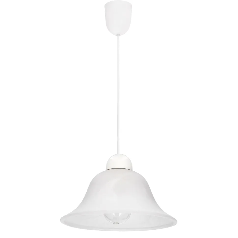 Lampa wisząca LENIS biały 1x60W E27 klosz biały
