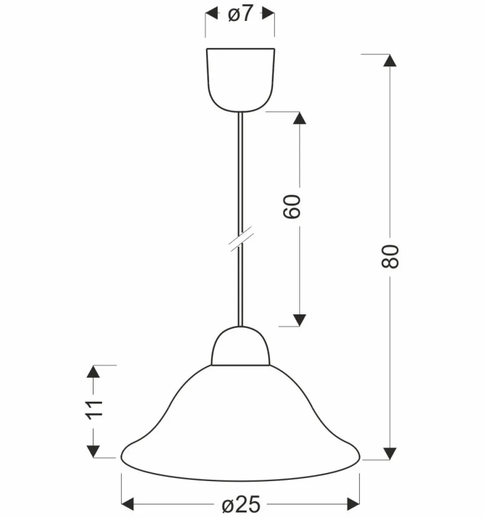 Lampa wisząca LENIS biały 1x60W E27 klosz biały