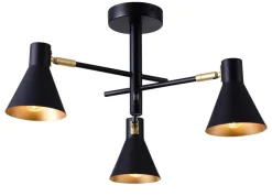 Lampa wisząca Less 3x40W E14 czarny  matowy