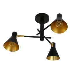 Lampa wisząca Less 3x40W E14 czarny  matowy