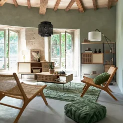 Lampa wisząca Liby czarna bambus