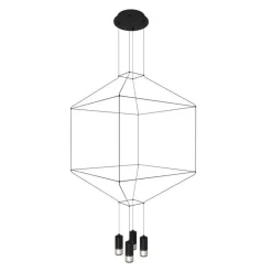 Lampa wisząca LINEA-4 czarna 45 cm