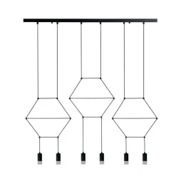 Lampa wisząca LINEA-6 LONG czarna 100 cm