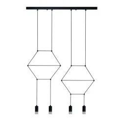 Lampa wisząca LINEA-4 LONG czarna 70 cm