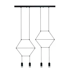 Lampa wisząca LINEA-4 LONG czarna 70 cm