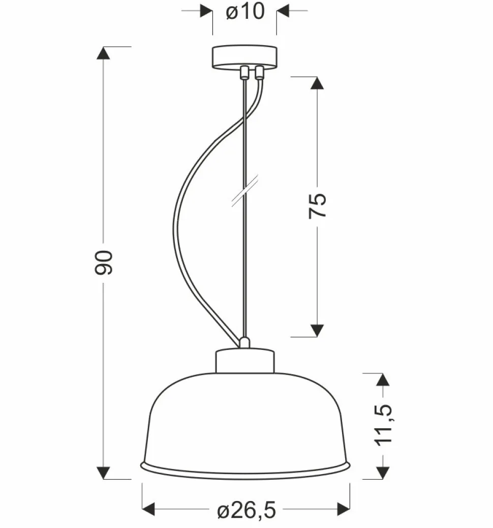 Lampa Wisząca Liverpool II M Przezroczyste Szkło, Czerwony Kabel