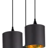 Lampa wisząca Long talerz 3x40W E14  czarny